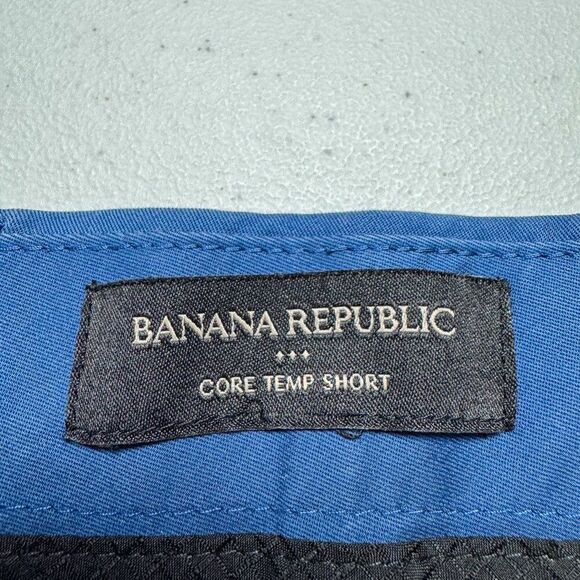 Banana Republic Shorts Mens 40 Blue Core Temp Golf Casual Flat Front Technical - Picture 8 of 15